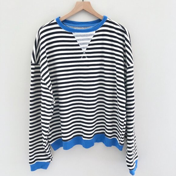 Free People Classic Striped Crew Sweatshirt - Picture 4 of 7